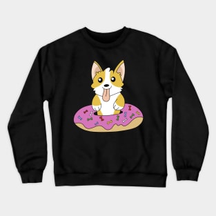 Corgi Dog Donut Crewneck Sweatshirt